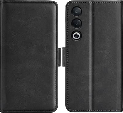 MobyDefend Hoesje - Geschikt voor Oppo A80 5G - Luxe Wallet Book Case (Sluiting Zijkant) - Zwart