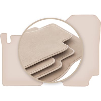 PREMIUM beige matten voor: Mercedes SL R129 500 SL 1989-2001