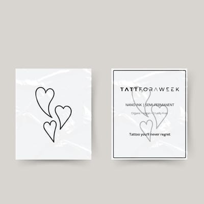 Tijdelijke tattoo stijgende hartjes | Neptattoo volwassenen | Tijdelijke tattoo voor volwassenen | Temporary tattoo | Plaktattoos voor volwassenen | Neptattoos | Probeer zorgeloos een tattoo | tattforaweek