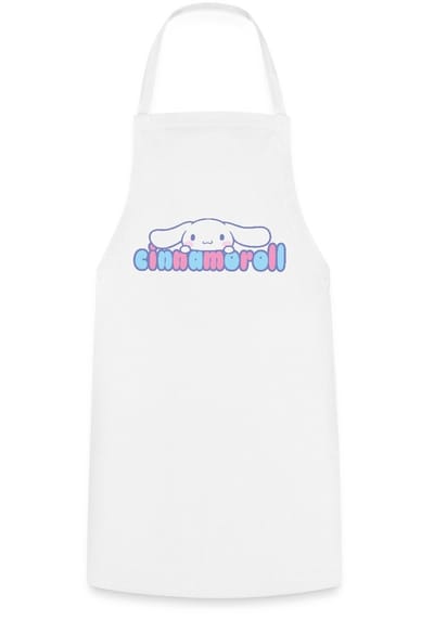 Cinnamoroll Gluurt Over De Letters Keukenschort