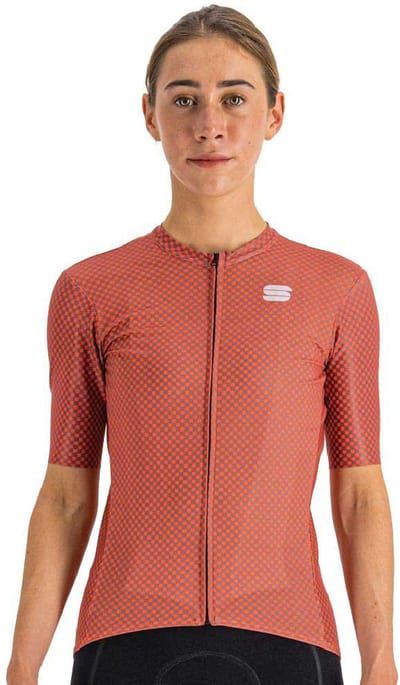 Sportful CHECKMATE Fietsshirt Dames Pompelmo Mauve - Vrouwen - maat L