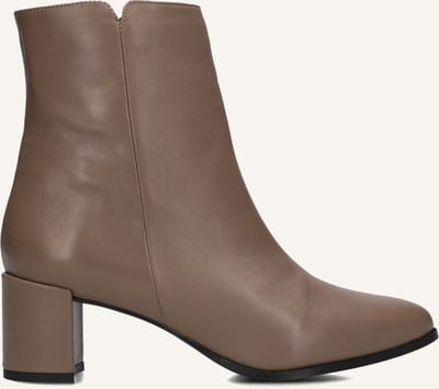 Notre-V 8560 Enkellaarsjes - Enkelboots met rits - Dames - Taupe - Maat 41
