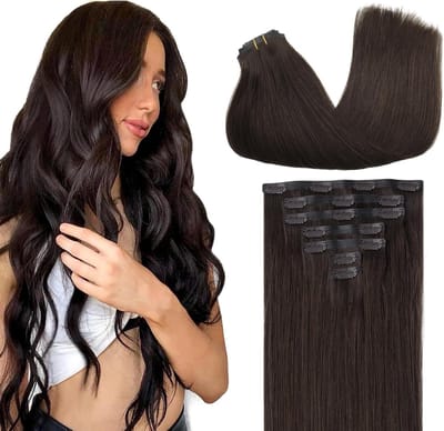 Haarextensies Clip-in - Nieuw Haar - Direct Volume - 100% Echt Haar - 14 Inch 110g - Lichtbruin