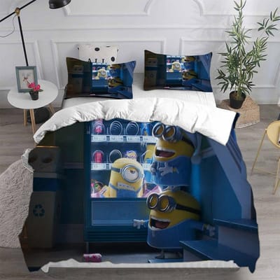 Verschrikkelijke Ikke 4 Beddengoedsets Dekbed Quilt Bedovertrek Dekbedovertrek Kussensloop 2-3 Delige Sets Kinderen Volwassen Maat US Twin173x218cm