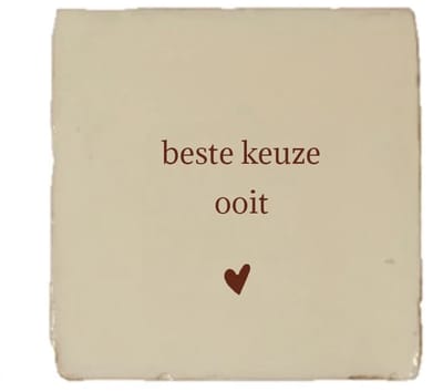 Gekleurd tegeltje - Beste keuze ooit - Handgemaakte tegel | Spreuktegel | Tegeltjes met Spreuken | Tegeltjeswijsheid | Tegeltje tekst | Origineel cadeau