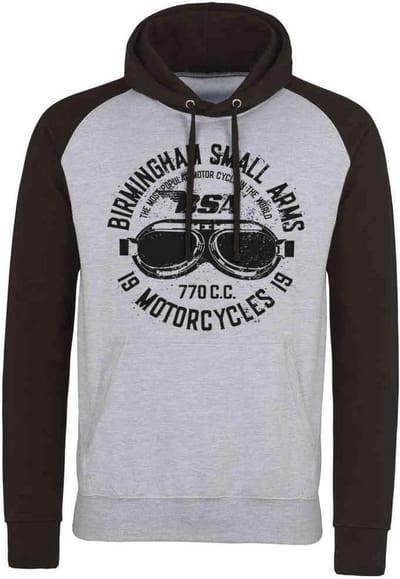 BSA Hoodie/trui -S- Birmingham Small Arms Goggles Grijs/Zwart