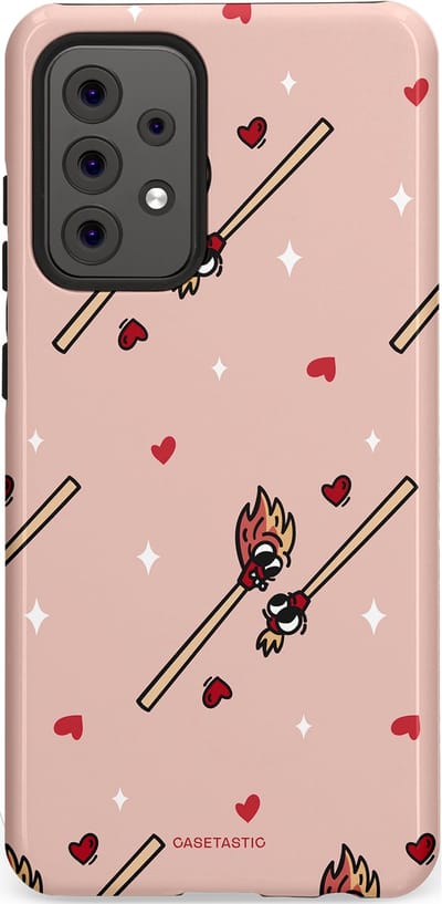 Casetastic Hoesje Geschikt voor Samsung A52 (4G/5G/s) - Stijlvolle Beschermende Duo-layer Case - Vurige liefde