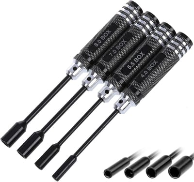 Inbusschroevendraaierset - RC Gereedschap - Modelbouw Reparatie - 4-delige Set - 4-8 mm - Zwart