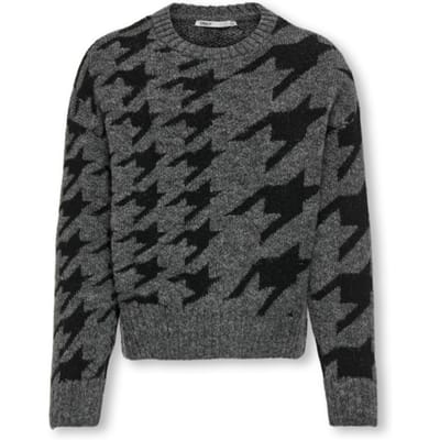 Kids trui PEPPY Dark Grey Melange Black Regular Fit
