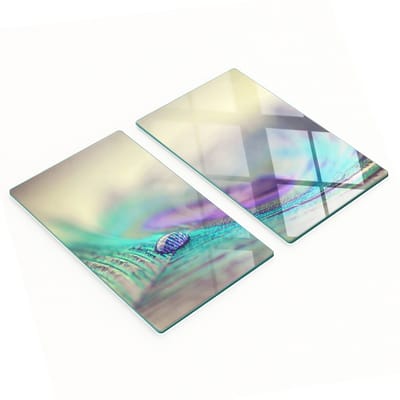 Geharde multifunctionele decoratieve glazen borden met druppelvormig ontwerp, 2x30x52 cm