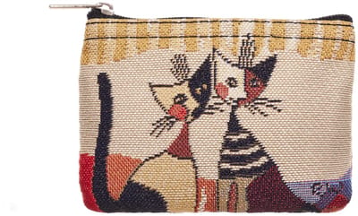 Ritsportemonnee - luxe gobelinstof - Rosina Cat Cappia - Rosina Wachtmeister