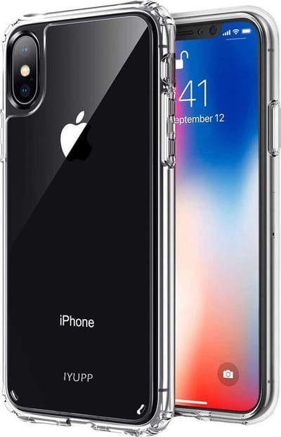 IYUPP Hoesje Geschikt voor iPhone X / XS Hoesje - Shockproof Back Cover - Transparant Doorzichtig