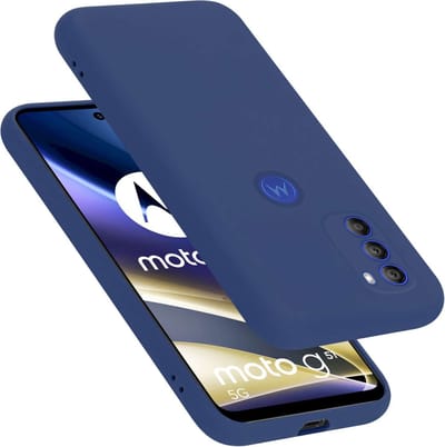 Cadorabo Hoesje geschikt voor Motorola MOTO G51 5G in LIQUID BLAUW - Beschermhoes gemaakt van flexibel TPU silicone Case Cover