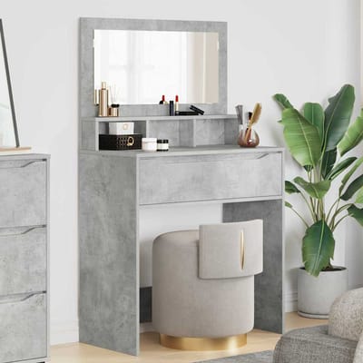 vidaXL - Slaapkamer - Toilet - Tafels - Beton - Grijs - 80 - x - 39,6 - x - 135 - cm