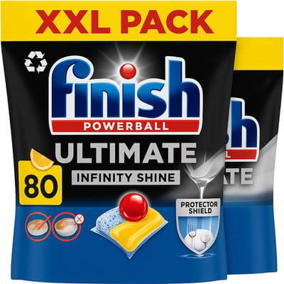 Finish Ultimate Infinity Shine Citroen Vaatwastabletten - 160 Capsules - kwartaalbox