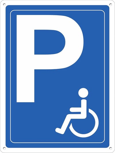 Parkeerbord Gehandicapten - Parkeerplaats Teken - Duidelijke Markering - Composiet Aluminium - 20 x 30 cm