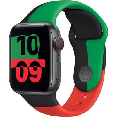 Sport Band voor de Apple Watch Series 1 - 9 / SE (38/40/41 mm) | Series 10 / 11 (42 mm) - Maat S/M - Black Unity