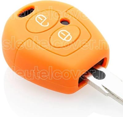 Autosleutel Hoesje geschikt voor Seat - SleutelCover - Silicone Autosleutel Cover - Sleutelhoesje Oranje