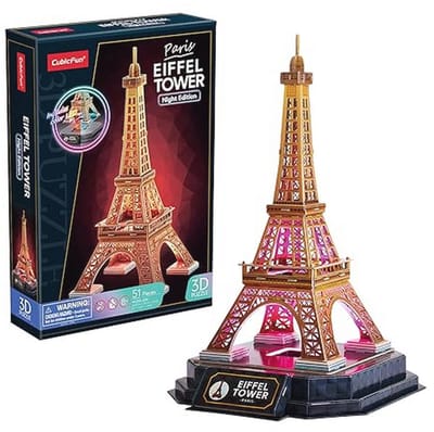 3D Puzzel Eiffeltoren voor Kinderen en Volwassenen | 39 Stukjes | Educatieve 3D Puzzel