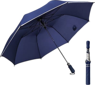 Livano Windproof Paraplu - Opvouwbaar - Moderne Stormparaplu - Stormproef - Automatisch Uitklapbaar - Umbrella - Blauw