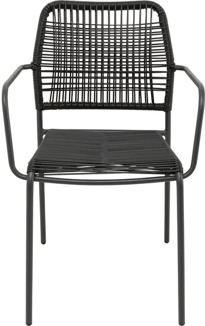 Tuinstoel met armleuningen Madagascar zwart Kare Design