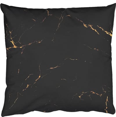 Sierkussens - Kussentjes Woonkamer - 50x50 cm - Zwart marmer - Gouden aders - Klassiek