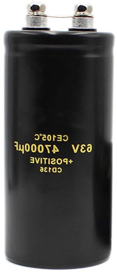 Elektrolytische Condensator - Boutcondensator Vermogenscondensator - Energieopslag Toepassingen - Hoge Capaciteit Ontwerp - 47000UF 63V 50x105mm - Niet gespecificeerd