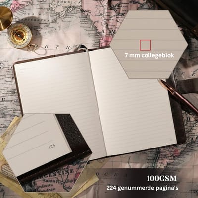 DailySupplies® Dagboek met Slot Volwassenen - Notitieboek - Bruin