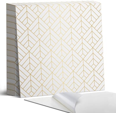 Coloray Plaktegels - 3D bladpatroon Portugese Tegels - 30 cm x 30 cm - Wit Plaktegels - 9 stuks - Vierkant PVC Tegels - Plaktegels Keuken - Zelfklevende Vloertegels - Vinyl Tegels Zelfklevend - Zelfklevende Tegels