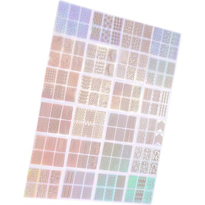 24 Velset Nieuwe Nail Art Stickers Holle Nagel Transfer Decals Manicure Accessoire Decoratie white