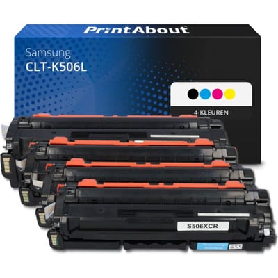 PrintAbout huismerk Toner CLT-K506L (SU171A) 4-kleuren Multipack Hoge capaciteit Geschikt voor Samsung