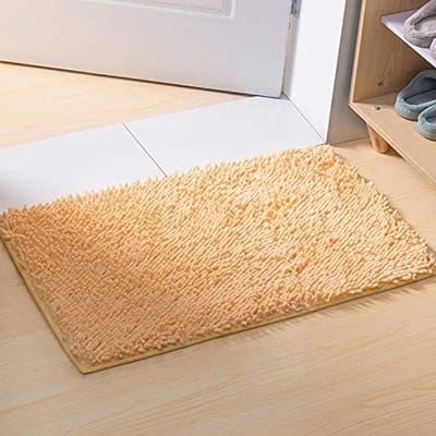 Zachte en Comfortabele Microfiber Badmat, Waterabsorberend, Antislip en Dikke Badmat voor Badkamer (60 x 40 cm, Crème) - Ideaal voor Douche en Toilet