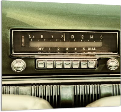 TMK ArtDeko - 65x60 cm Glazen Panel - Radio - Gehard Glas - Multifuntioneel
