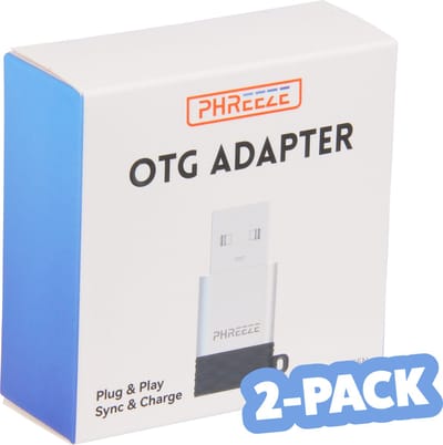 2x Converter USB-C naar USB-A Adapter - Universeel - Aluminium - Sleutelhanger