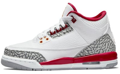 Air Jordan 3 Retro Cardinal Red Heren Sneakers Wit Light-Curry Cement-Grijs CT8532-126 40.5