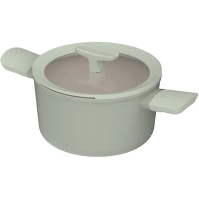 LEO Kookpot antikleef met deksel Balance Sage - Ø 24x11,50cm - Groen - PFAS-vrij