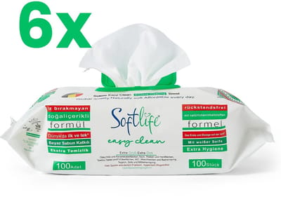 Softlife 6 Reinigingsdoekjes groen