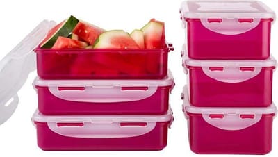 Lock&Lock Diepvriesbakjes - Meal prep bakjes - Vershoudbakjes - Set 6 stuks - 100% Lekvrij - BPA vrij - PFAS vrij - Magnetron bakjes met deksel - Lunchbox - Broodtrommel - Volwassenen - Kinderen - Berries
