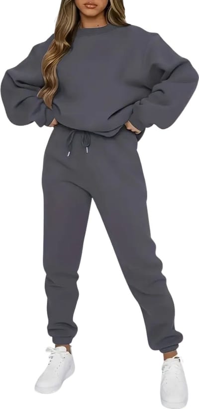 Livano Joggingpak Dames - Huispak - Trainingspak - Volwassenen - Capuchon - Jogging Pak - Joggingbroeken - Broek - Hoodie - Grijs - Maat S