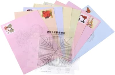 Creatieve quilling patronen set met 16 sjablonen, 8 DIY tekeningen en papier quilling gereedschap voor handgemaakte decoraties en papierkunst