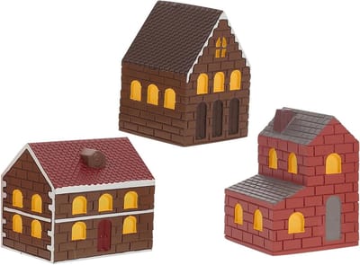 Miniatuur Poppenhuis - Dorpjes Ornamenten - Sprookjes Tuin - Japanse Stijl - 3 Stuks - Multicolor