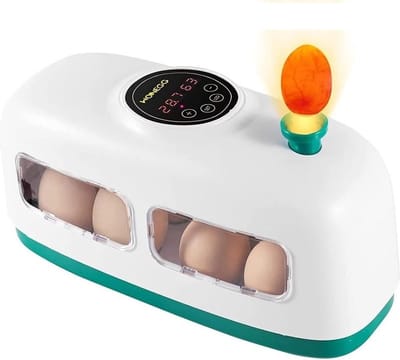 UniEgg® Trein broedmachine voor 8 tot 17 eieren | Ingebouwde schouwlamp | Ingebouwde Hygrometer | Semi-Automatische functies | Temperatuur regeling | Kippen | Kwartels | Fazanten