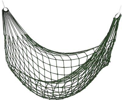 hangmat net - voor 1 persoon - tuin - camping - op reis - indoor - outdoor - lichtgewicht - donkergroen