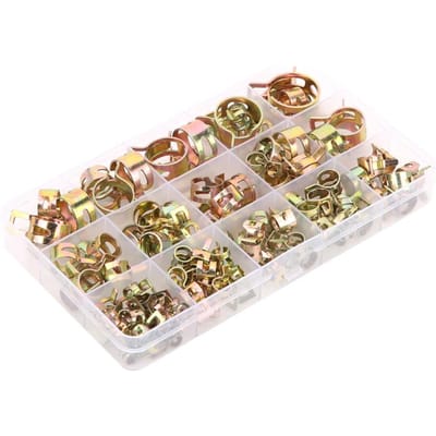 115 Stuks Slangklem Gekleurd Verzinkt Veerclip Waterbuis Luchtpijp Bevestigingsmiddelen 6 22mm beige