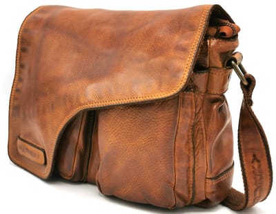 Hillburry schoudertas holster omslag gewassen leer cognac - (bxhxd) ca. 28cm x 23cm x 8cm