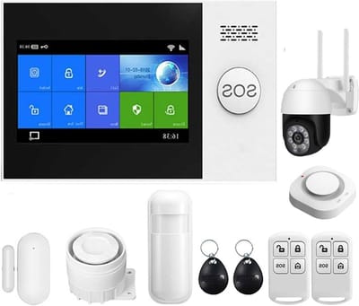 Draadloos Alarmsysteem - Home Monitoring - Thuisbeveiliging - Touchscreen Bediening - Set 8 - Zwart