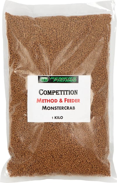 Reniers Fishing Method & Feeder Competition Pellets 1kg – Premium Vismeelpellets voor Method en Feeder - Smaak : Natuur