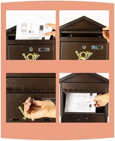 Wandbrievenbus Pakketbox - Brievenbus Buiten - Veilig Post Ontvangen - Grote Capaciteit - 31x9.5x40.5 cm - Zilverkleurig