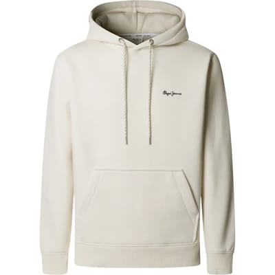 Pepe Jeans Macbeth Small Logo Plain Hoodie Beige L Man
