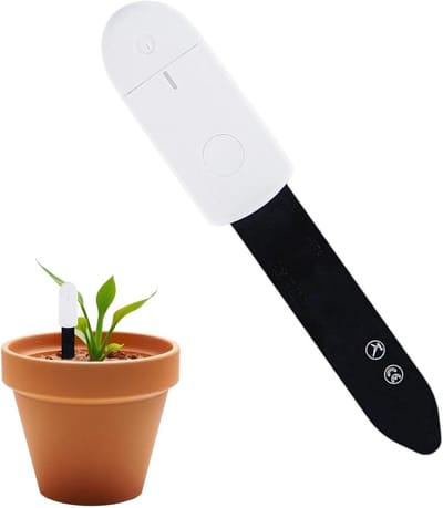 Bodemvochtsensor - Plantdetector Slim - Plantenverzorging Optimaliseren - Dubbele Meting - 26.6 x 7.7 x 4.8 cm - Grijs